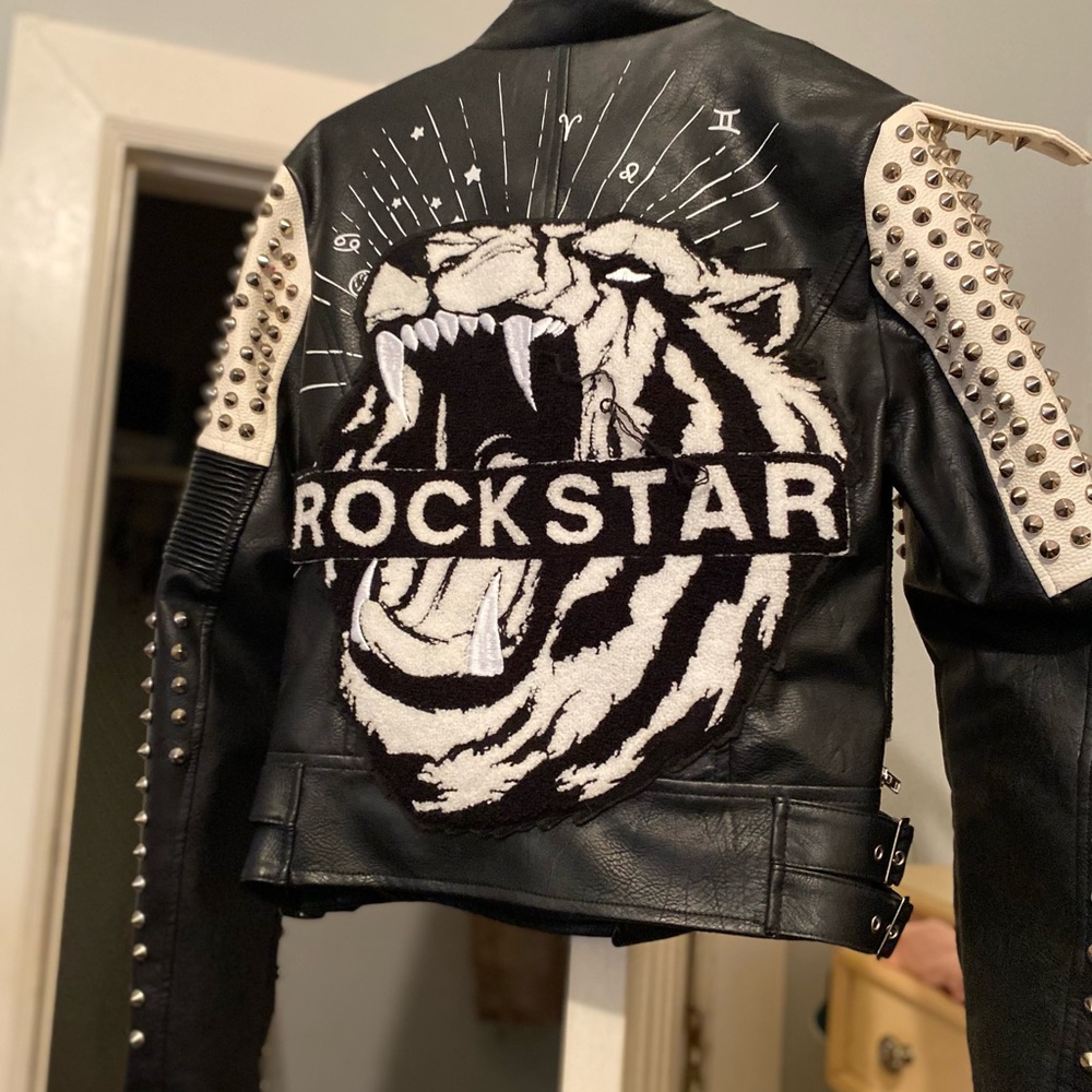 Rockstar Black Leather Kids Jacket